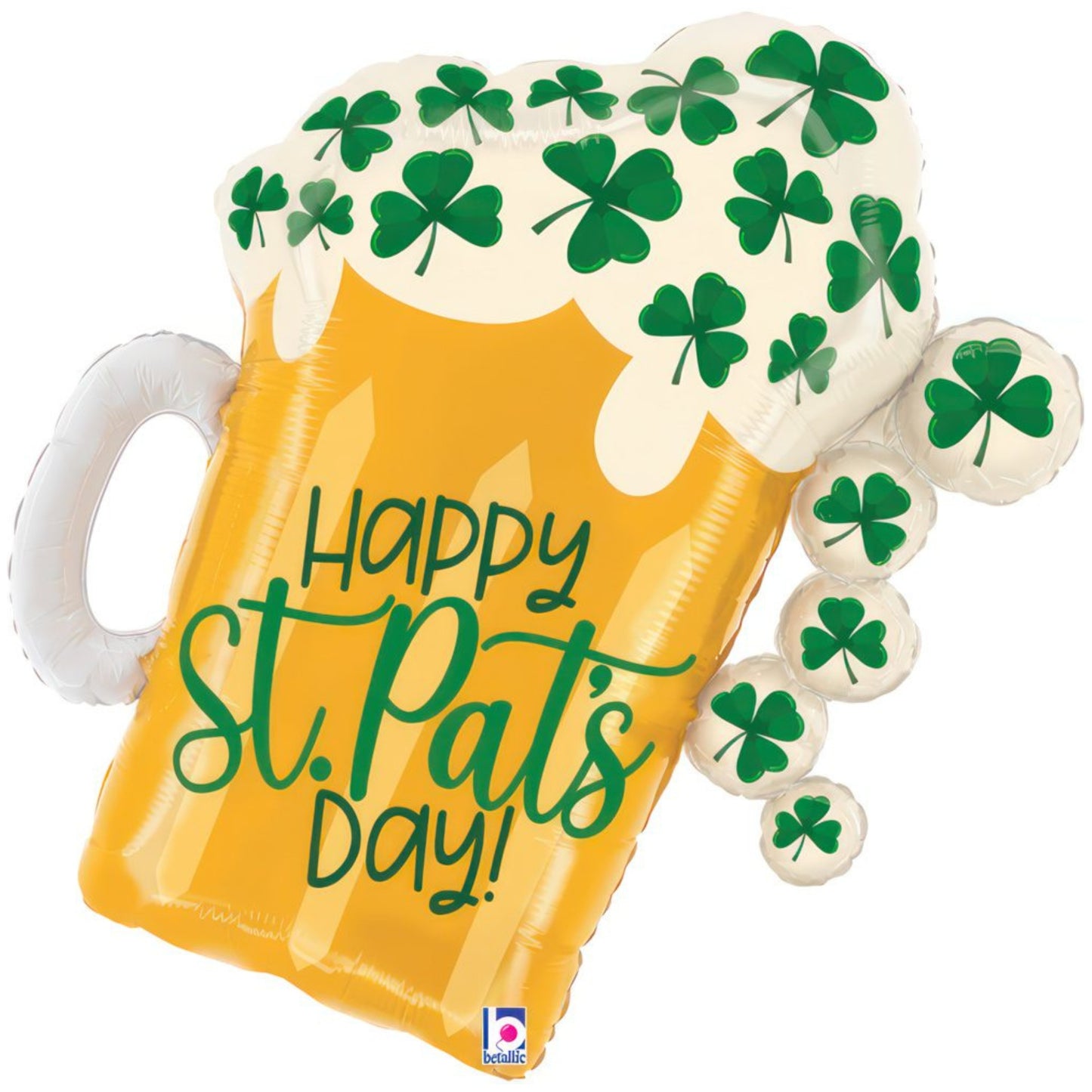 27"/ 69cm ST PAT’S BEER SUPERSHAPE FOIL BALLOON