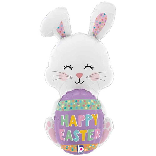 48"/ 122cm EASTER EGG BUNNY FOIL SHAPED BALLOON