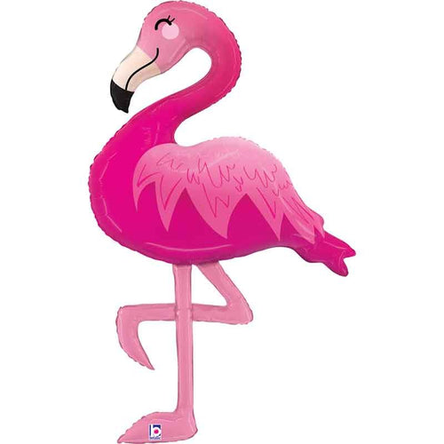 53"/ 134cm PINK FLAMINGO SUPERSHAPE FOIL BALLOON