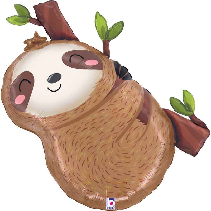 33"/ 84cm CUTE SLOTH SUPERSHAPE FOIL BALLOON