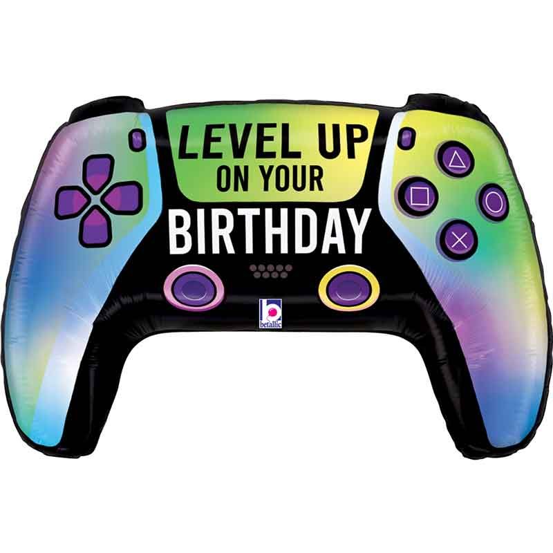 35"/ 89cm VIVID GAME CONTROLLER BIRTHDAY SUPERSHAPE FOIL BALLOON