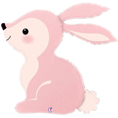 31"/ 79cm PINK WOODLAND BUNNY FOIL BALLOON