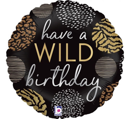 18"/ 46cm HAVE A WILD BIRTHDAY ROUND FOIL BALLOON