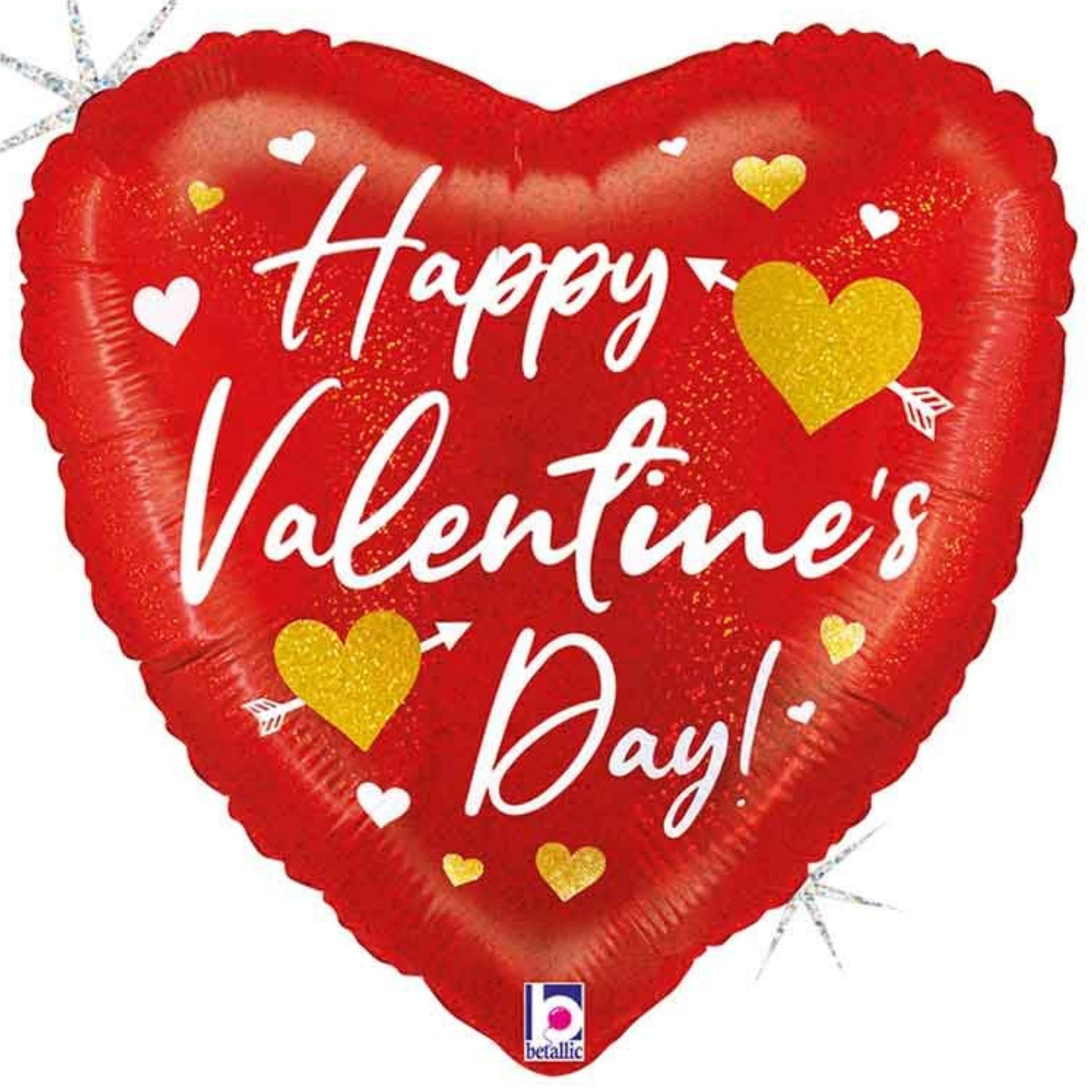 18"/ 46cm VALENTINE ARROWS HEART FOIL BALLOON
