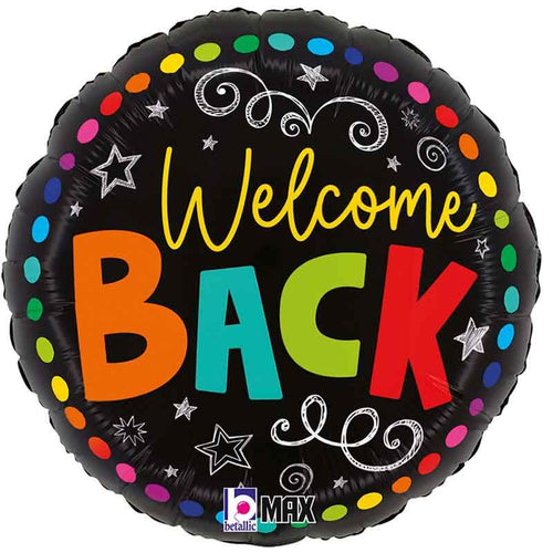 18"/ 46cm COLOURFUL WELCOME BACK ROUND FOIL BALLOON