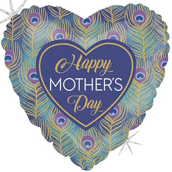 18"/ 46cm HAPPY MOTHER'S DAY HEART SHAPE FOIL BALLOON