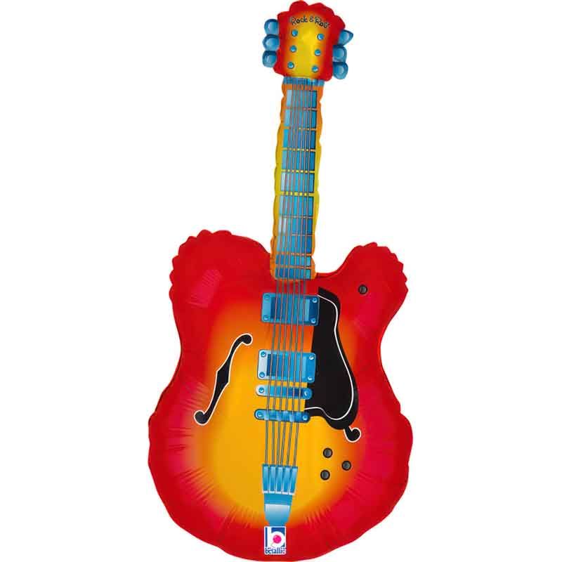 43"/ 109cm GUITAR SUPERSHAPE FOIL BALLOON