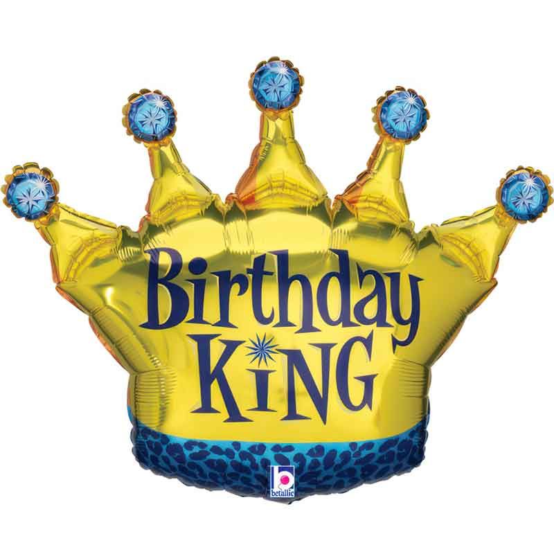 36"/ 91cm BIRTHDAY KING SUPERSHAPE FOIL BALLOON