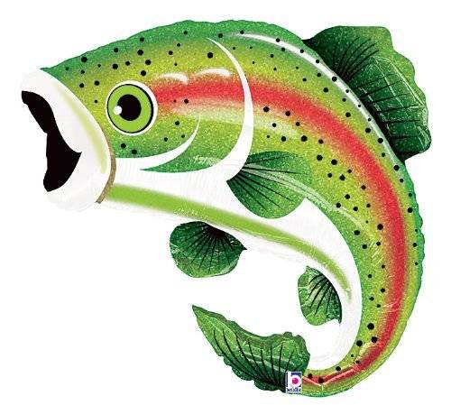 16"/ 41cm RAINBOW TROUT SUPERSHAPE FOIL BALLOON