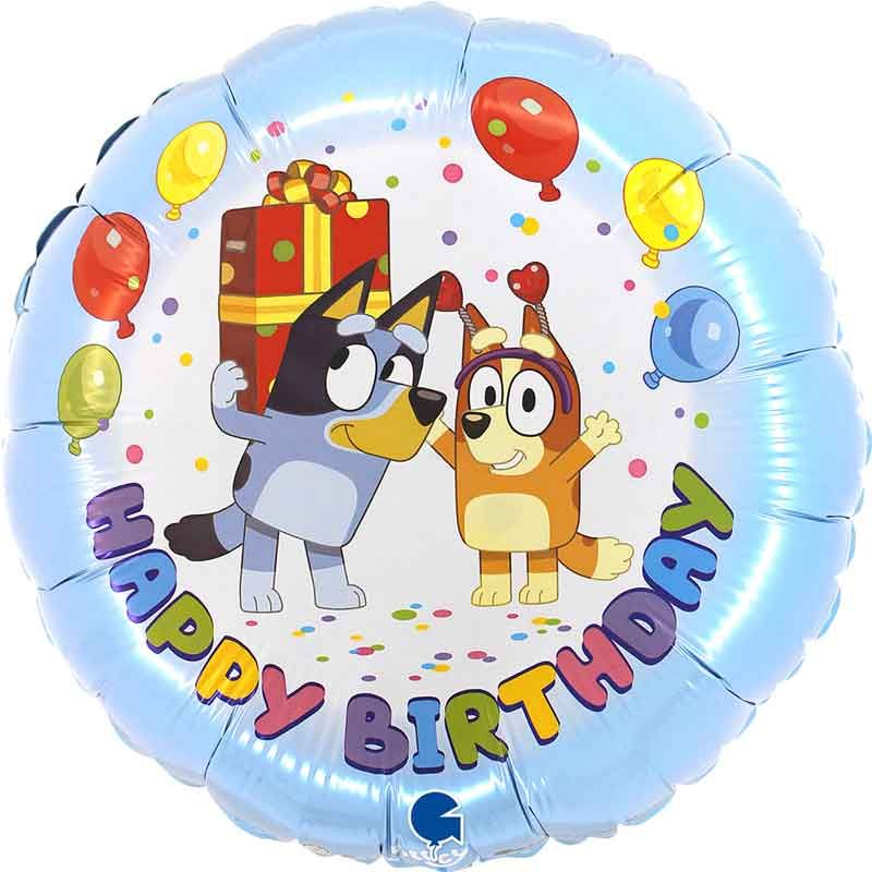 18"/ 46cm BLUEY BIRTHDAY ROUND FOIL BALLOON