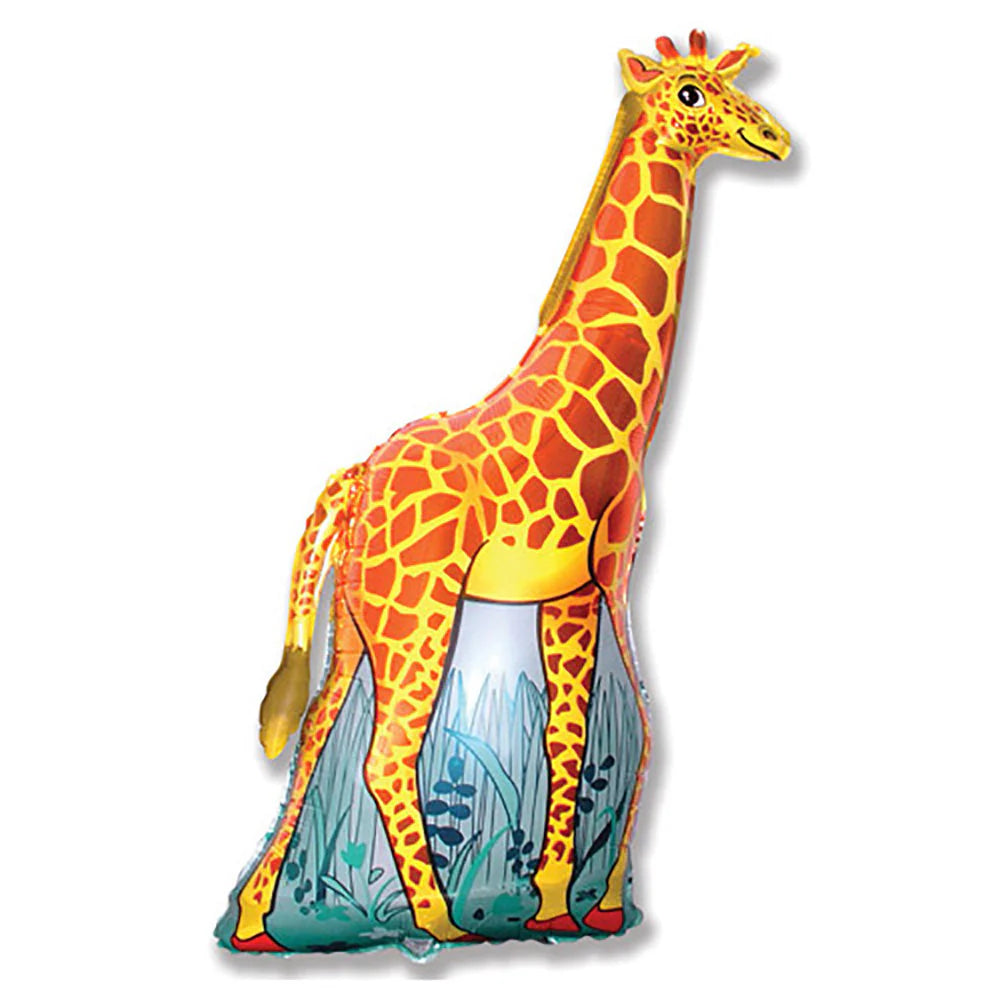 47"/ 119cm ORANGE GIRAFFE SUPERSHAPE FOIL BALLOON