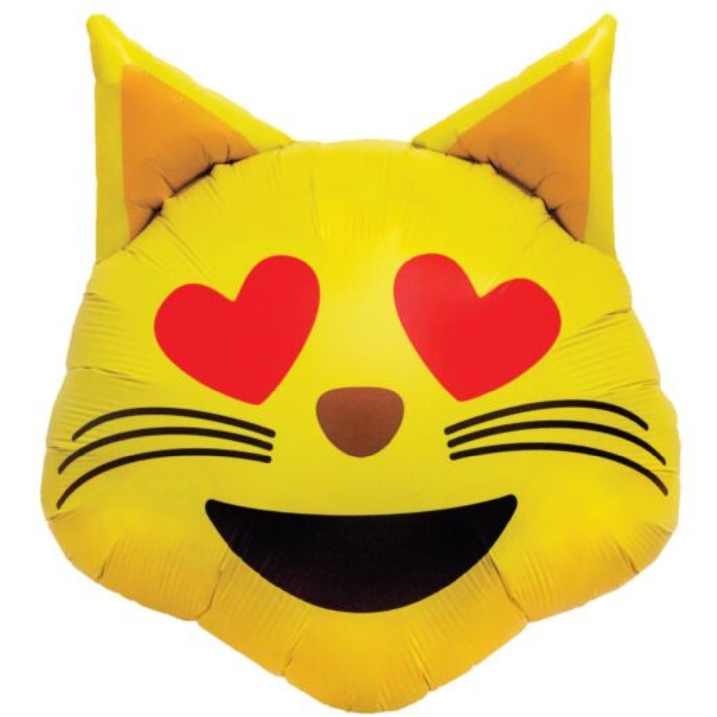 22"/ 56cm CAT HEART EYES EMOJI SUPERSHAPE FOIL BALLOON
