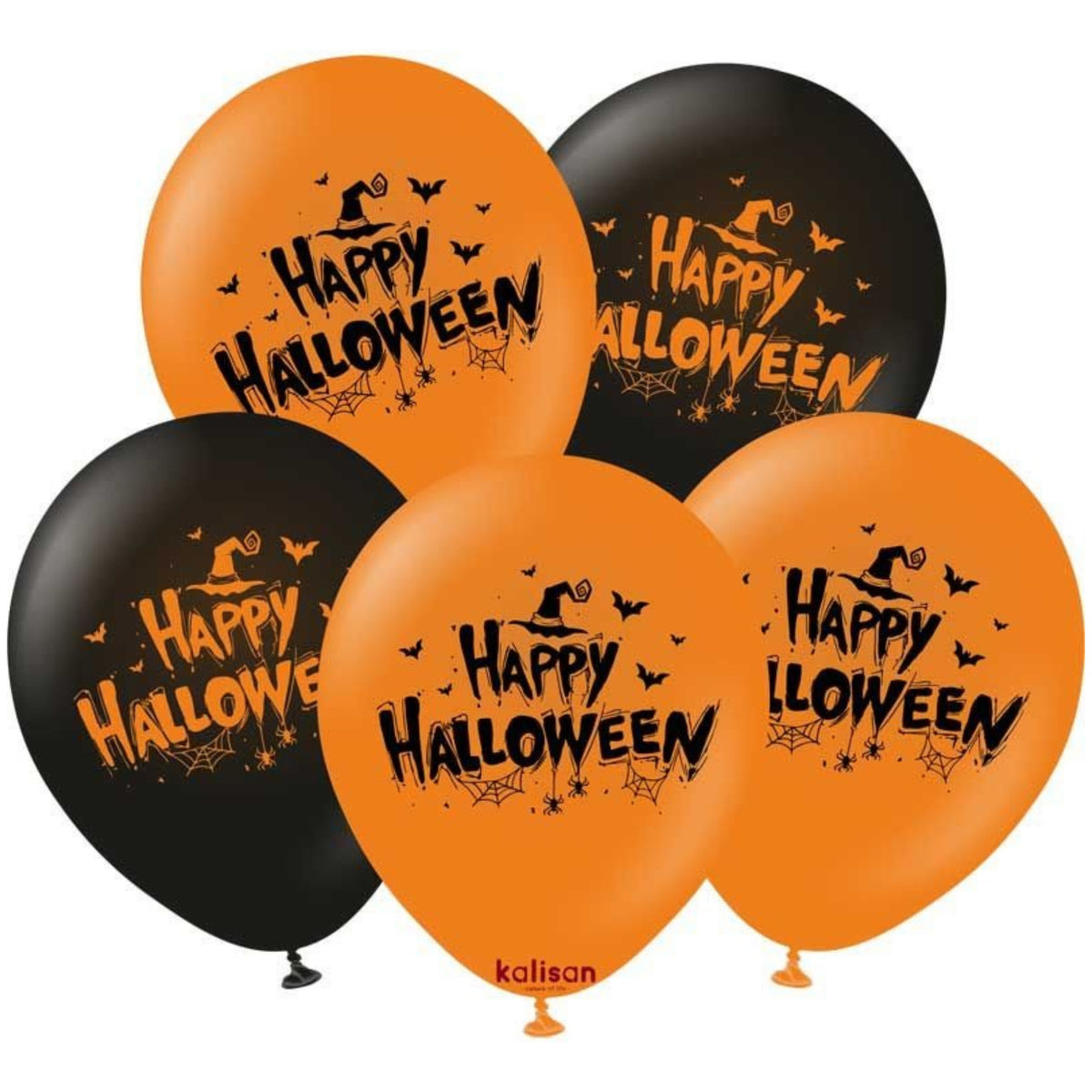12"/ 30cm HAPPY HALLOWEEN LATEX BALLOON (2 ASSORTED DESIGNS)