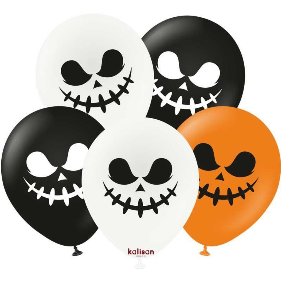12"/ 30cm HALLOWEEN CREEPY FACE LATEX BALLOON (3 ASSORTED DESIGNS)