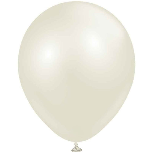 12"/ 46cm AURA IVORY WHITE LATEX BALLOON