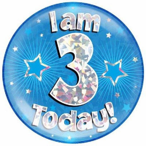 6"/ 14.5cm 3 TODAY BLUE JUMBO BADGE