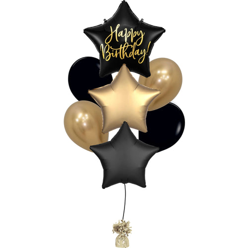 BLACK HAPPY BIRTHDAY CLUSTER