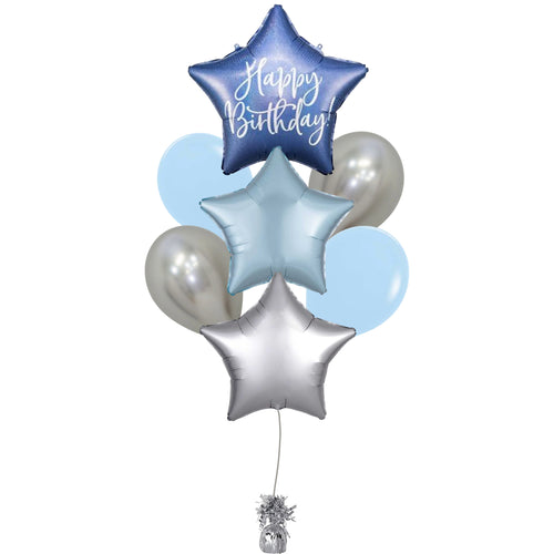 BLUE HAPPY BIRTHDAY CLUSTER