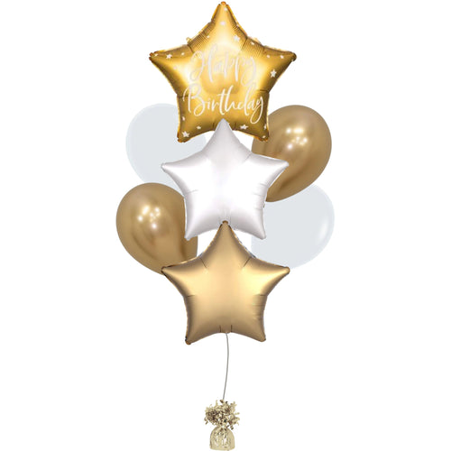 GOLD HAPPY BIRTHDAY CLUSTER